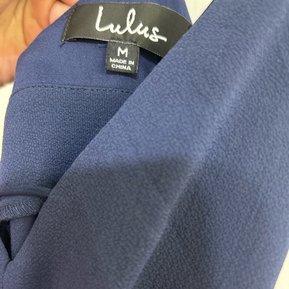 NWT Lulus Hype Dream Navy Backless jumpsuit - Picture 4 of 4